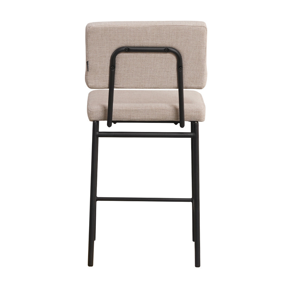 Scandinavian bar stool Aspen beige recycled fabric 64-77 cm - image 9