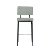 Scandinavian bar stool Aspen green recycled fabric 64-77 cm Recycled polyester 47 cm wide