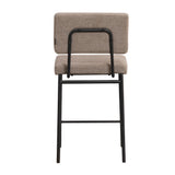 Scandinavian bar stool Espen taupe recycled fabric 64-77 cm Recycled polyester 47 cm wide