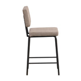 Scandinavian bar stool Espen taupe recycled fabric 64-77 cm Recycled polyester 47 cm wide