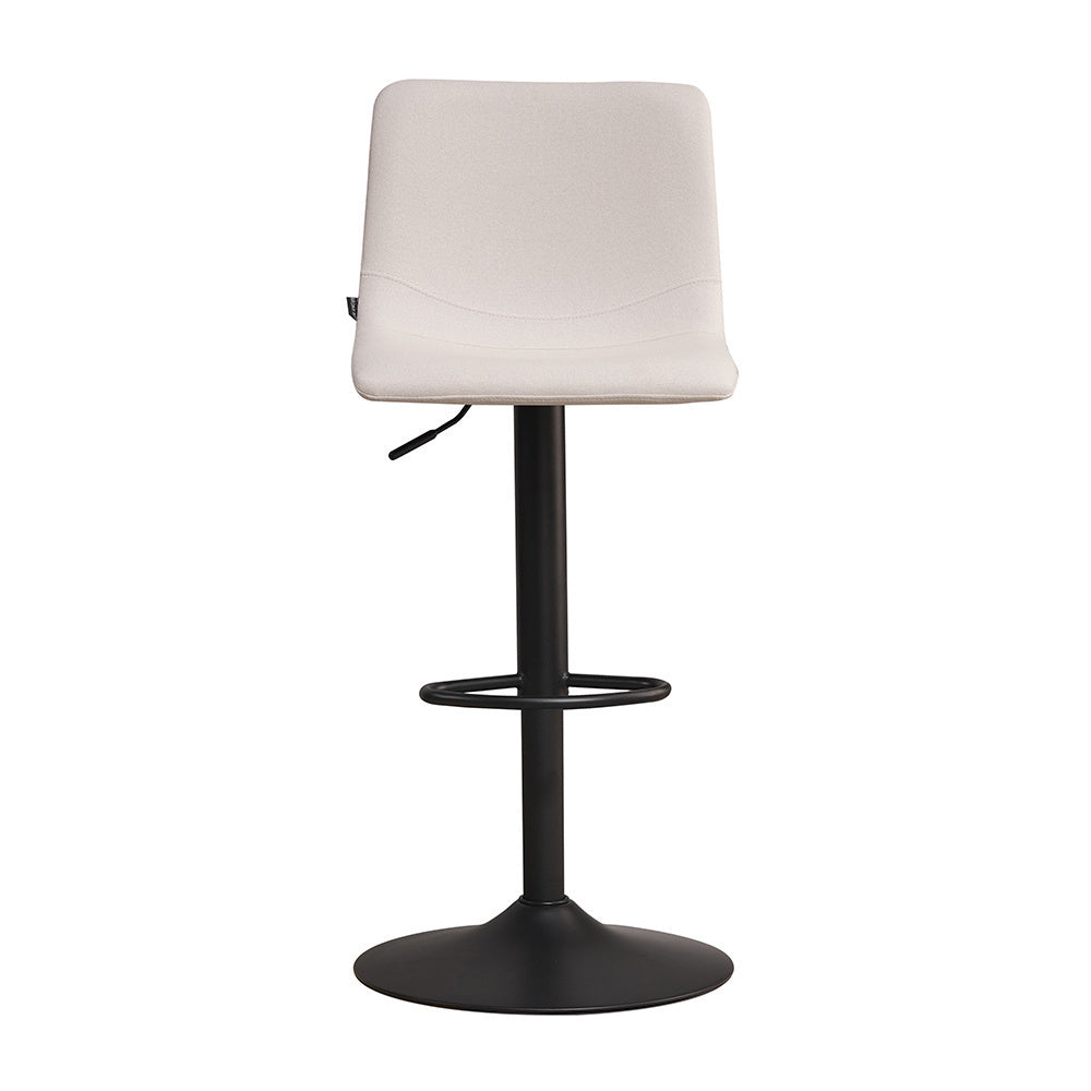 Scandinavian bar stool Eva swivel recycled fabric off white 60-76 cm - image 6