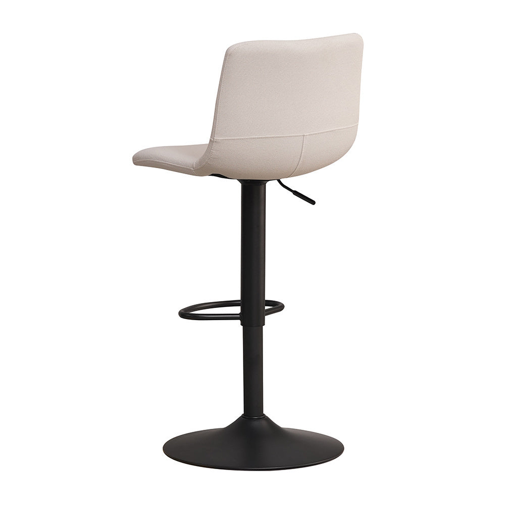 Scandinavian bar stool Eva swivel recycled fabric off white 60-76 cm - image 8