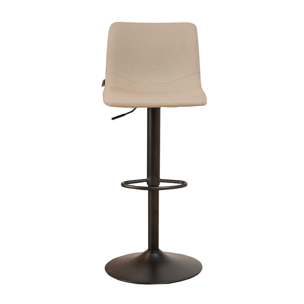 Scandinavian bar stool Eva swivel recycled fabric taupe 60-76 cm - image 5