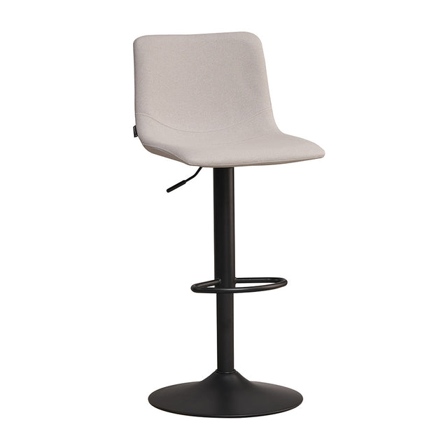 Scandinavian bar stool Eva swivel recycled fabric gray 60-76 cm Recycled polyester 45 cm wide