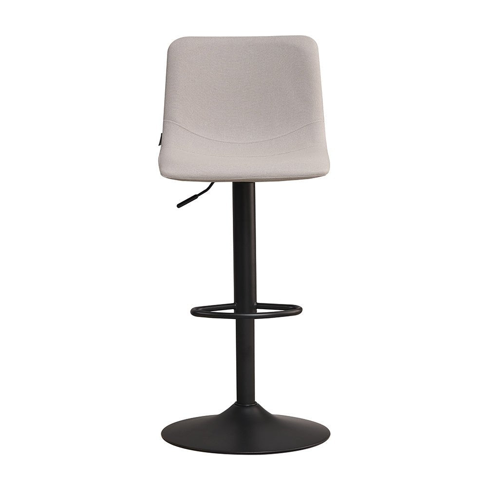 Scandinavian bar stool Eva swivel recycled fabric gray 60-76 cm - image 6