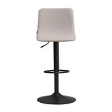 Scandinavian bar stool Eva swivel recycled fabric gray 60-76 cm - image 6