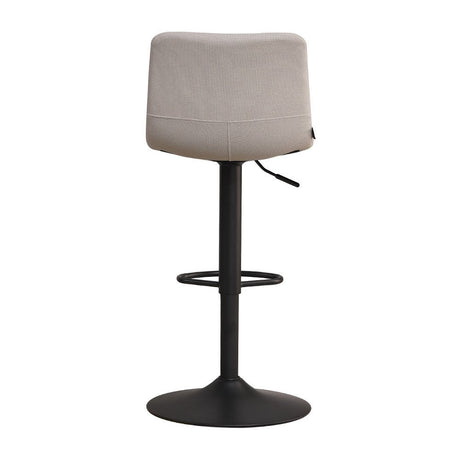 Scandinavian bar stool Eva swivel recycled fabric gray 60-76 cm - image 1