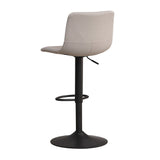 Scandinavian barstool Eva swivel recycled fabric gray 60-76 cm - image 8