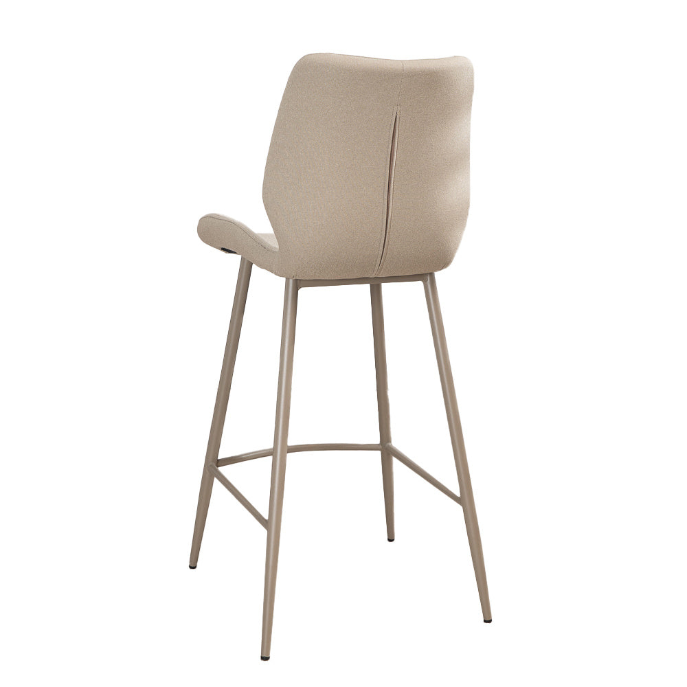 Scandinavian bar stool Jena taupe recycled fabric 69 cm - image 7