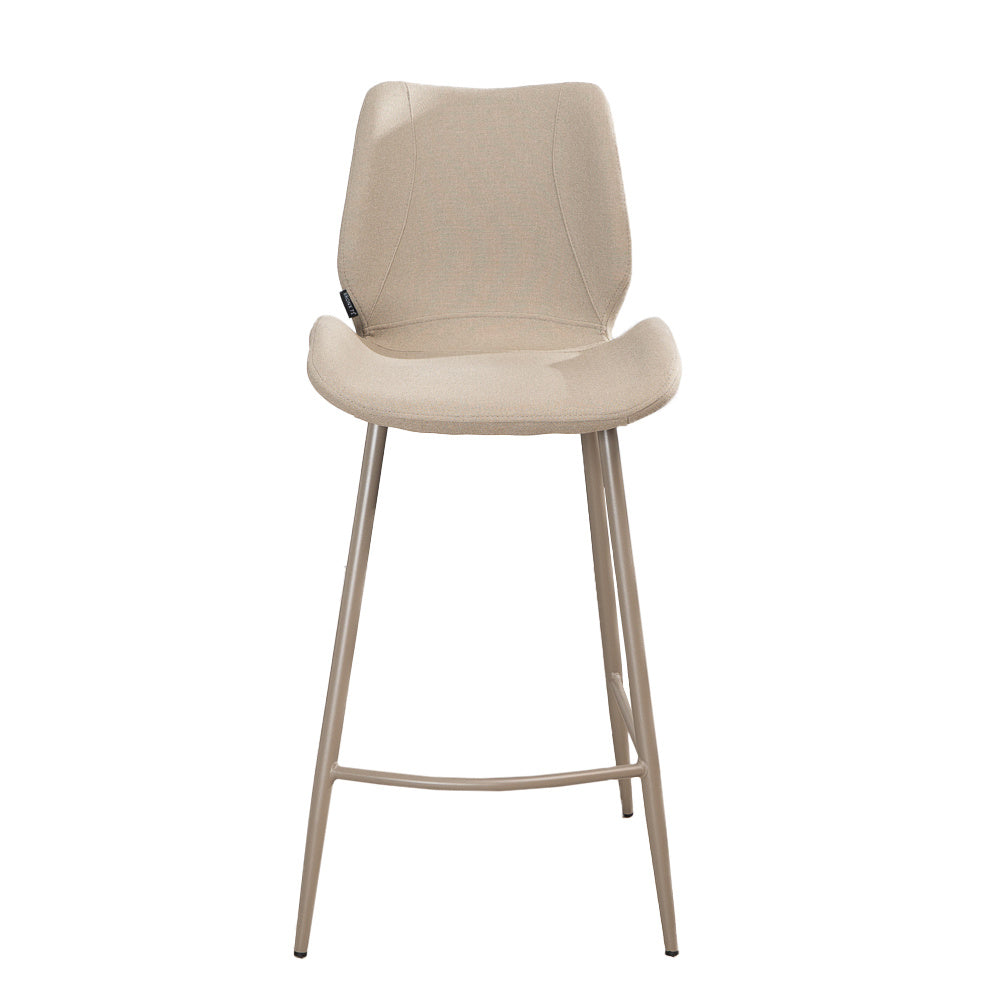 Scandinavian bar stool Jena taupe recycled fabric 69 cm - image 6