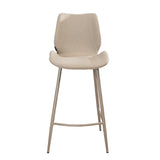 Scandinavian bar stool Jena taupe recycled fabric 69 cm - image 6