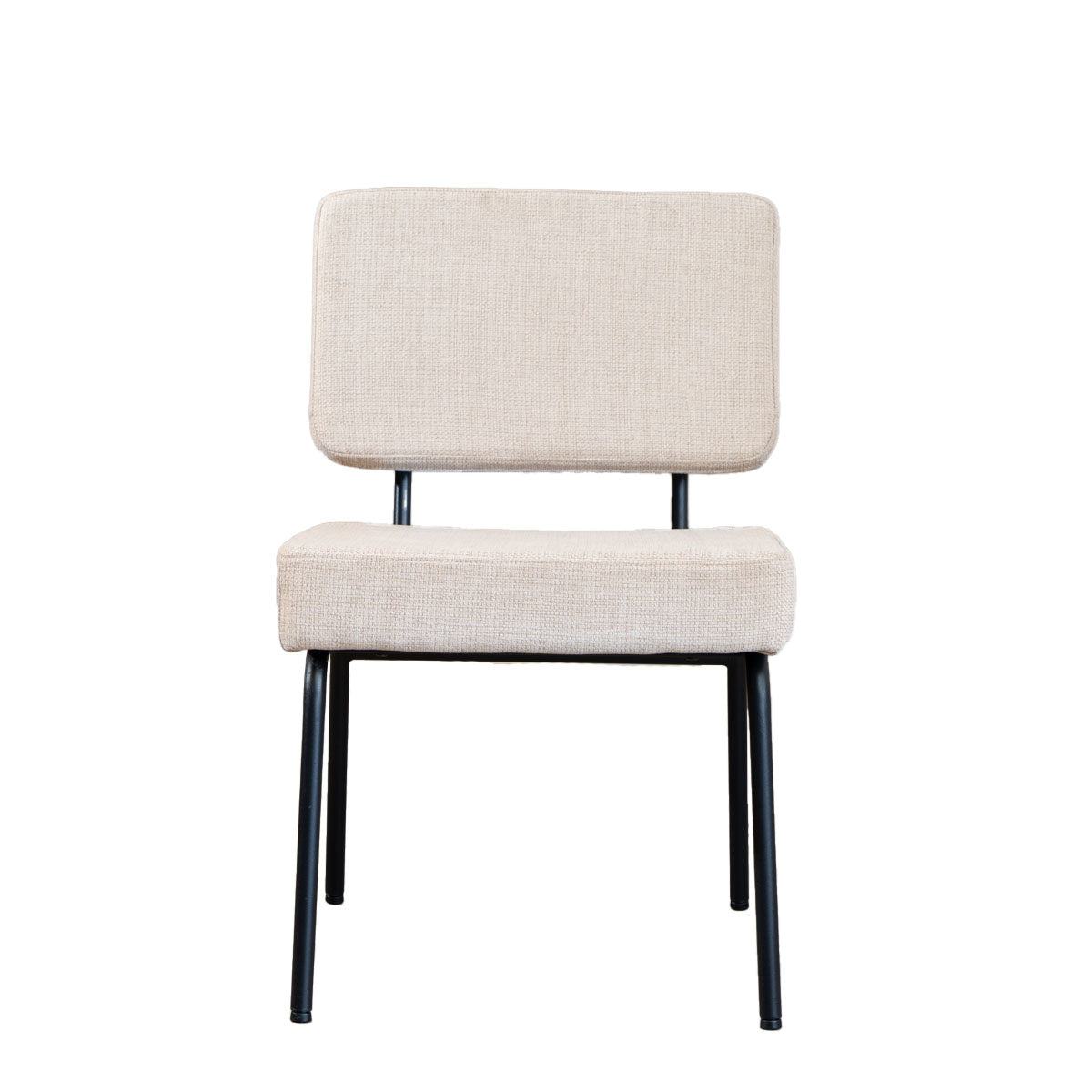 Scandinavian dining room chair Aspen beige recycled fabric Recycled polyester