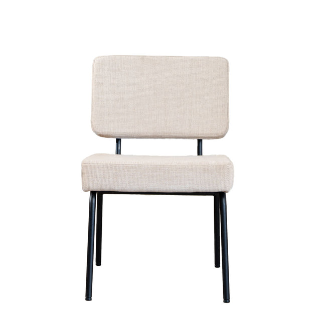 Scandinavian dining room chair Aspen beige recycled fabric Recycled polyester