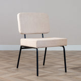 Scandinavian dining room chair Aspen beige recycled fabric - image 1