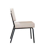 Scandinavian dining room chair Aspen beige recycled fabric - image 6