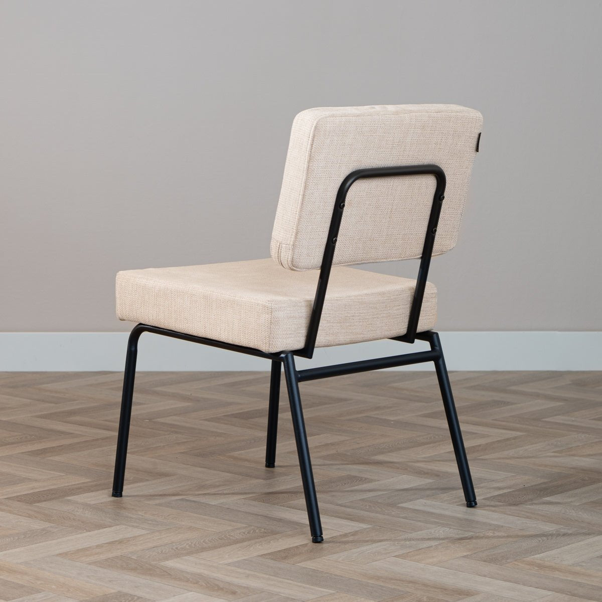 Scandinavian dining room chair Aspen beige recycled fabric - image 4