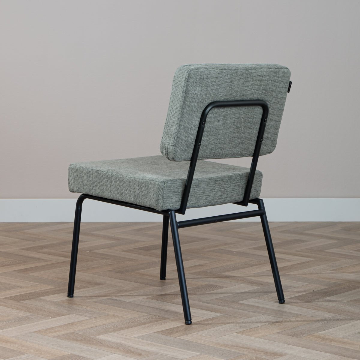 Scandinavian dining room chair Aspen green recycled fabric - image 4