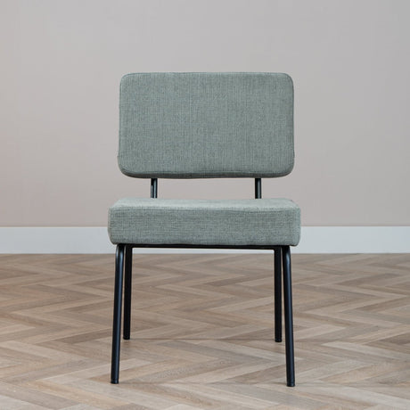 Scandinavian dining room chair Espen green recycled fabric - image 2