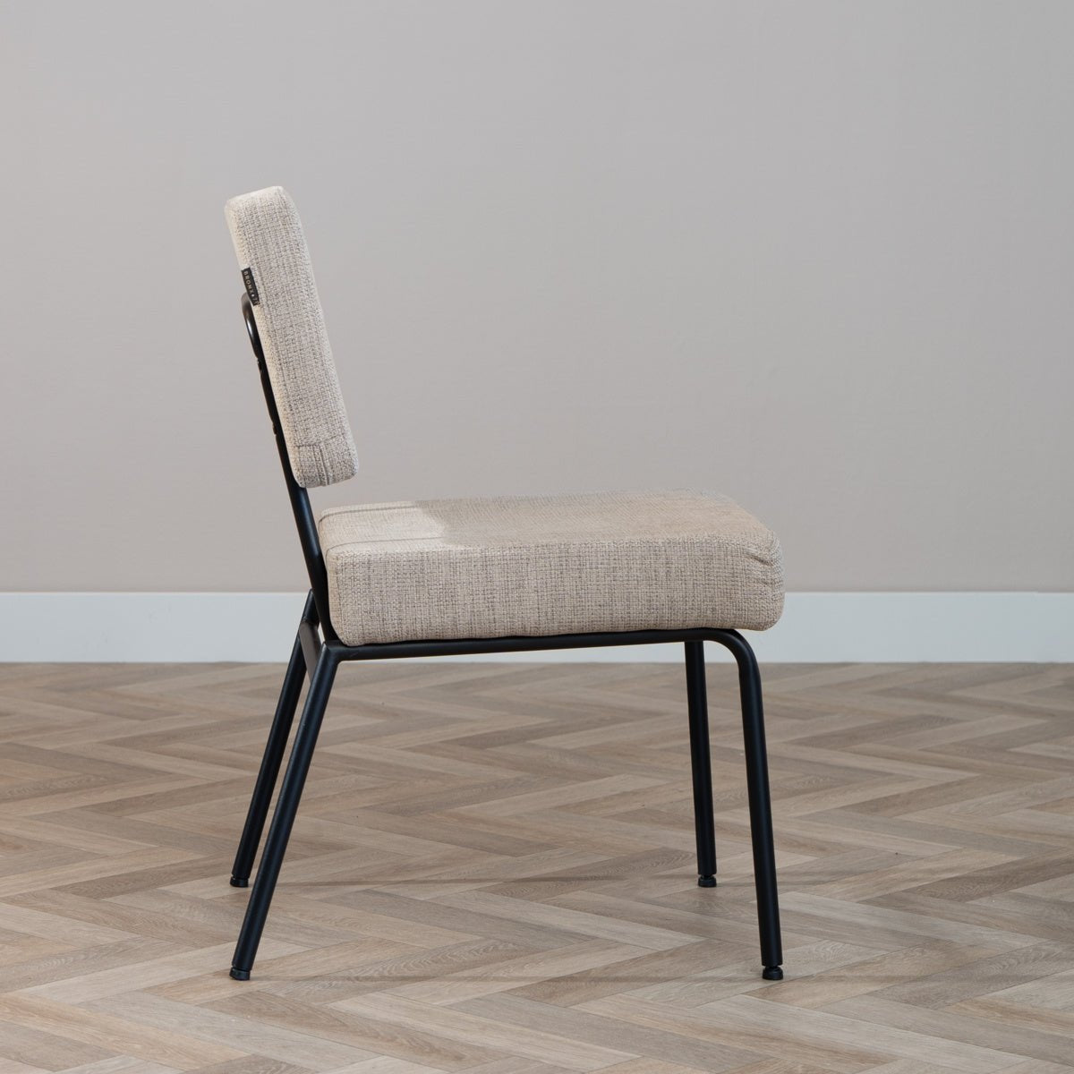 Scandinavian dining room chair Espen taupe recycled fabric - image 5