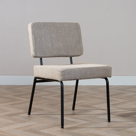 Scandinavian dining room chair Espen taupe recycled fabric - image 1