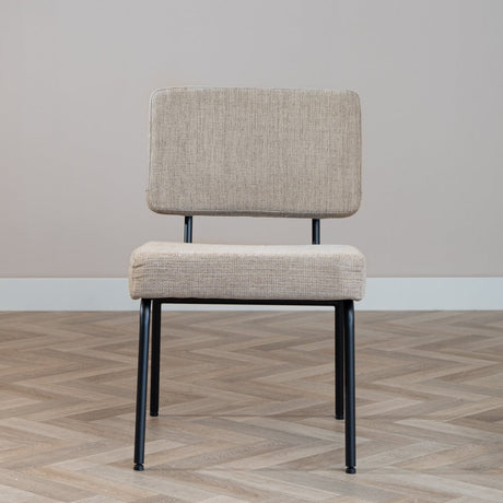 Scandinavian dining room chair Espen taupe recycled fabric - image 4