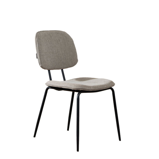 Scandinavian dining room chair Ivar recycled fabric taupe Recycled polyester