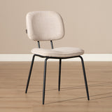 Scandinavian dining room chair Ivar recycled fabric beige - image 5