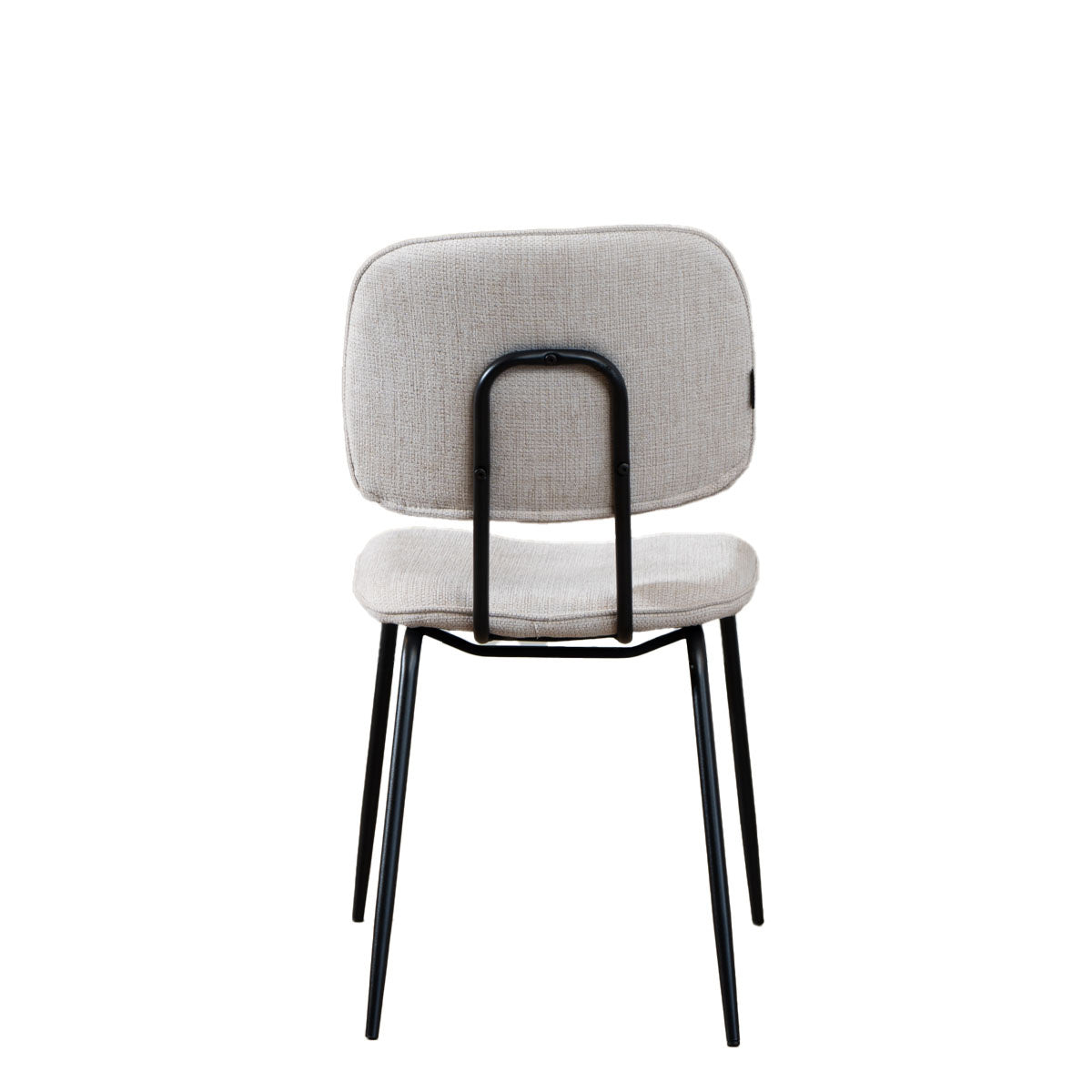 Scandinavian dining room chair Ivar recycled fabric beige - image 2