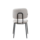 Scandinavian dining room chair Ivar recycled fabric beige - image 2