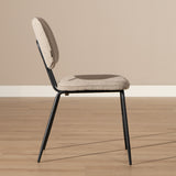 Scandinavian dining room chair Ivar recycled fabric taupe - image 3