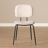 Scandinavian dining room chair Ivar recycled fabric beige - image 6