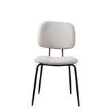 Scandinavian dining room chair Ivar recycled fabric beige - image 1