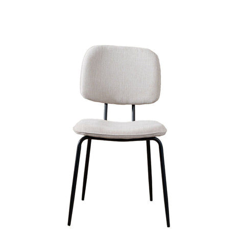 Scandinavian dining room chair Ivar recycled fabric beige - image 1