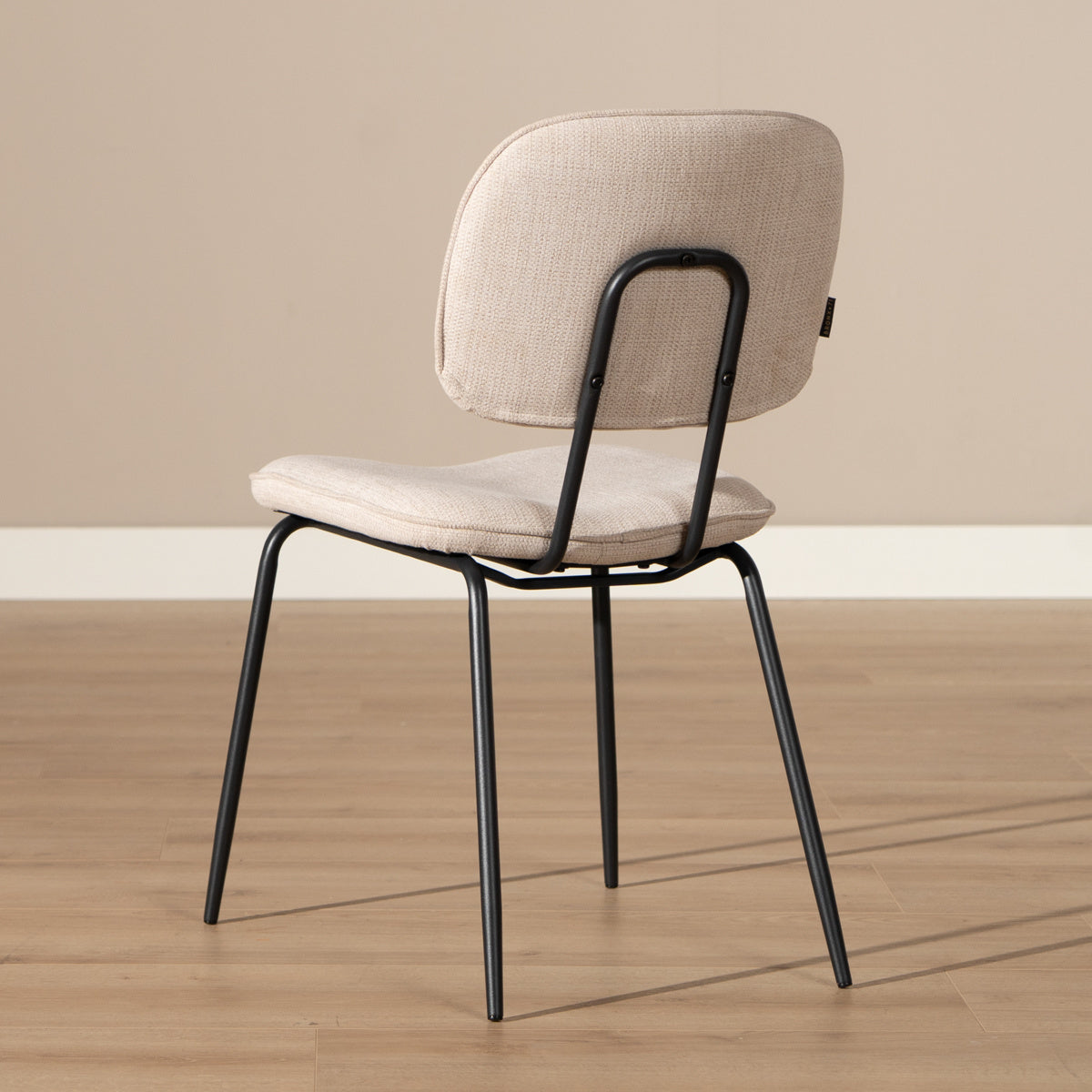 Scandinavian dining room chair Ivar recycled fabric beige - image 8