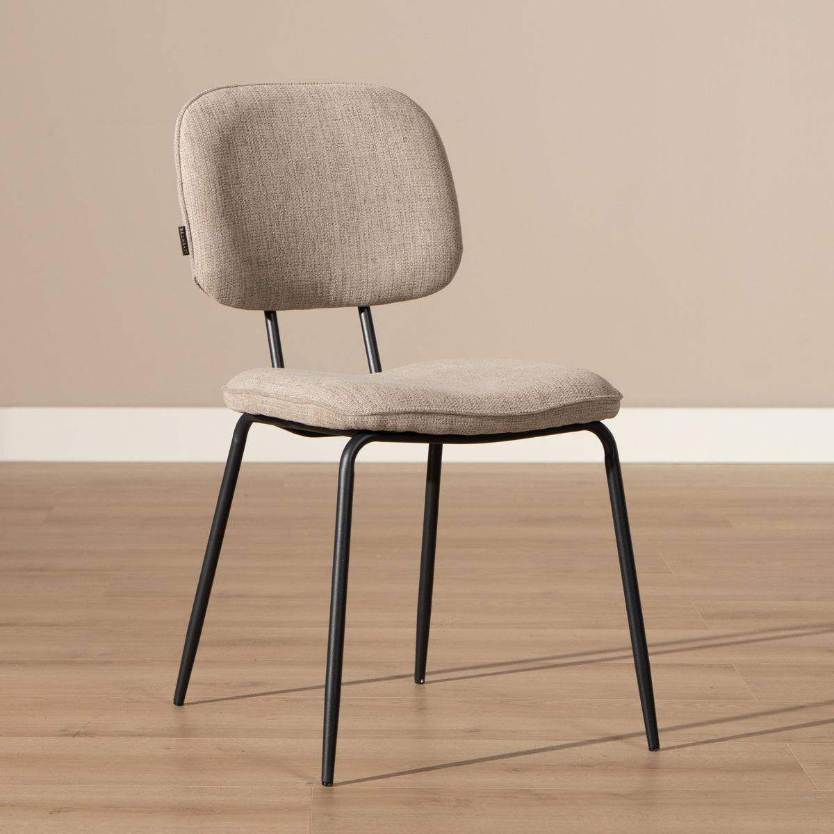Scandinavian dining room chair Ivar recycled fabric taupe - image 1