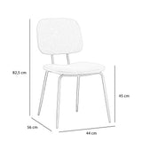 Scandinavian dining room chair Ivar recycled fabric beige - image 9