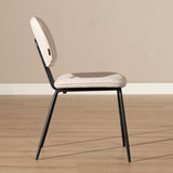 Scandinavian dining room chair Ivar recycled fabric beige - image 7