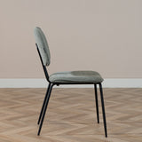 Scandinavian dining room chair Ivar recycled fabric green - image 4