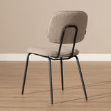 Scandinavian dining room chair Ivar recycled fabric taupe - image 4