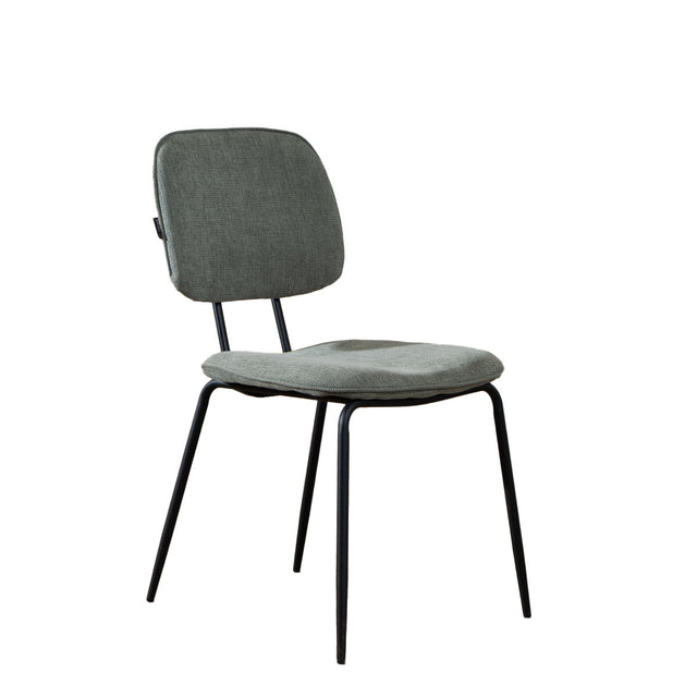 Scandinavian dining room chair Ivar recycled fabric green Recycled polyester