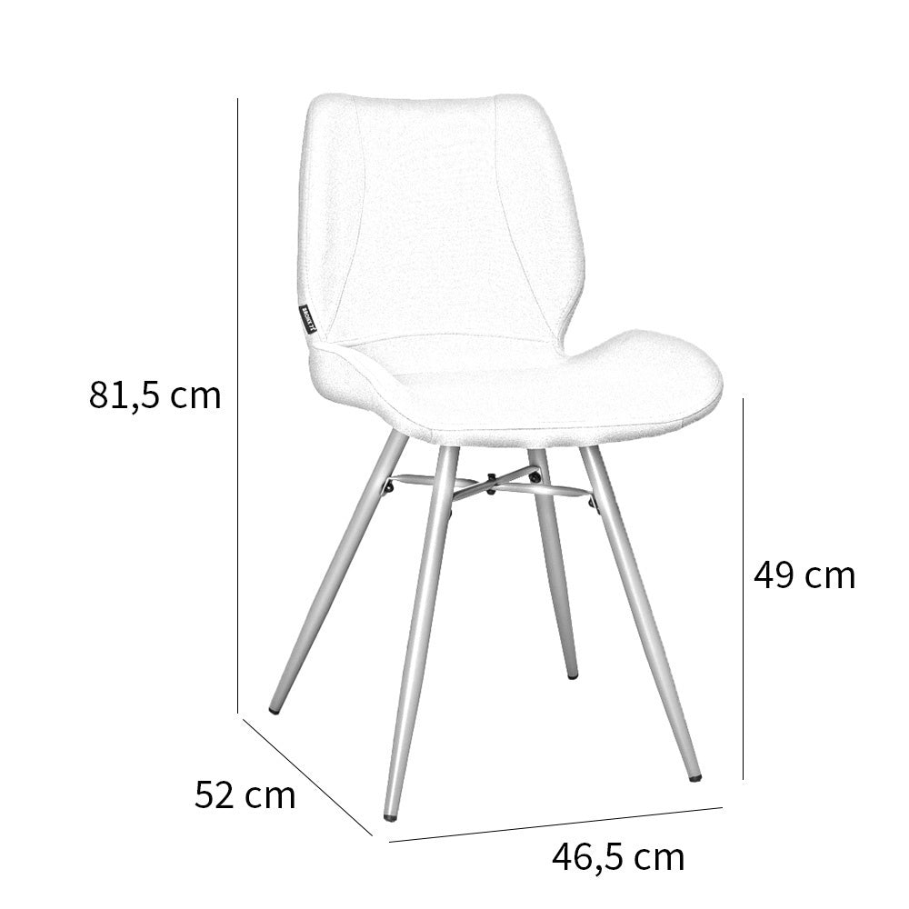 Scandinavian dining room chair Jena taupe recycled fabric - image 10