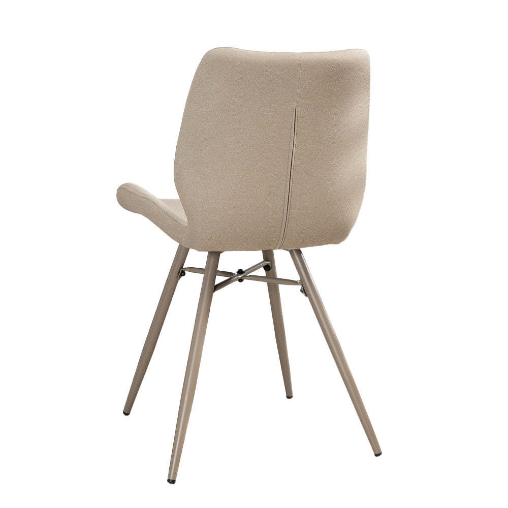 Scandinavian dining room chair Jena taupe recycled fabric - image 8