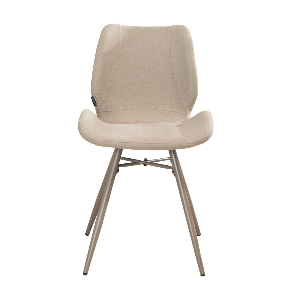 Scandinavian dining room chair Jena taupe recycled fabric - image 7