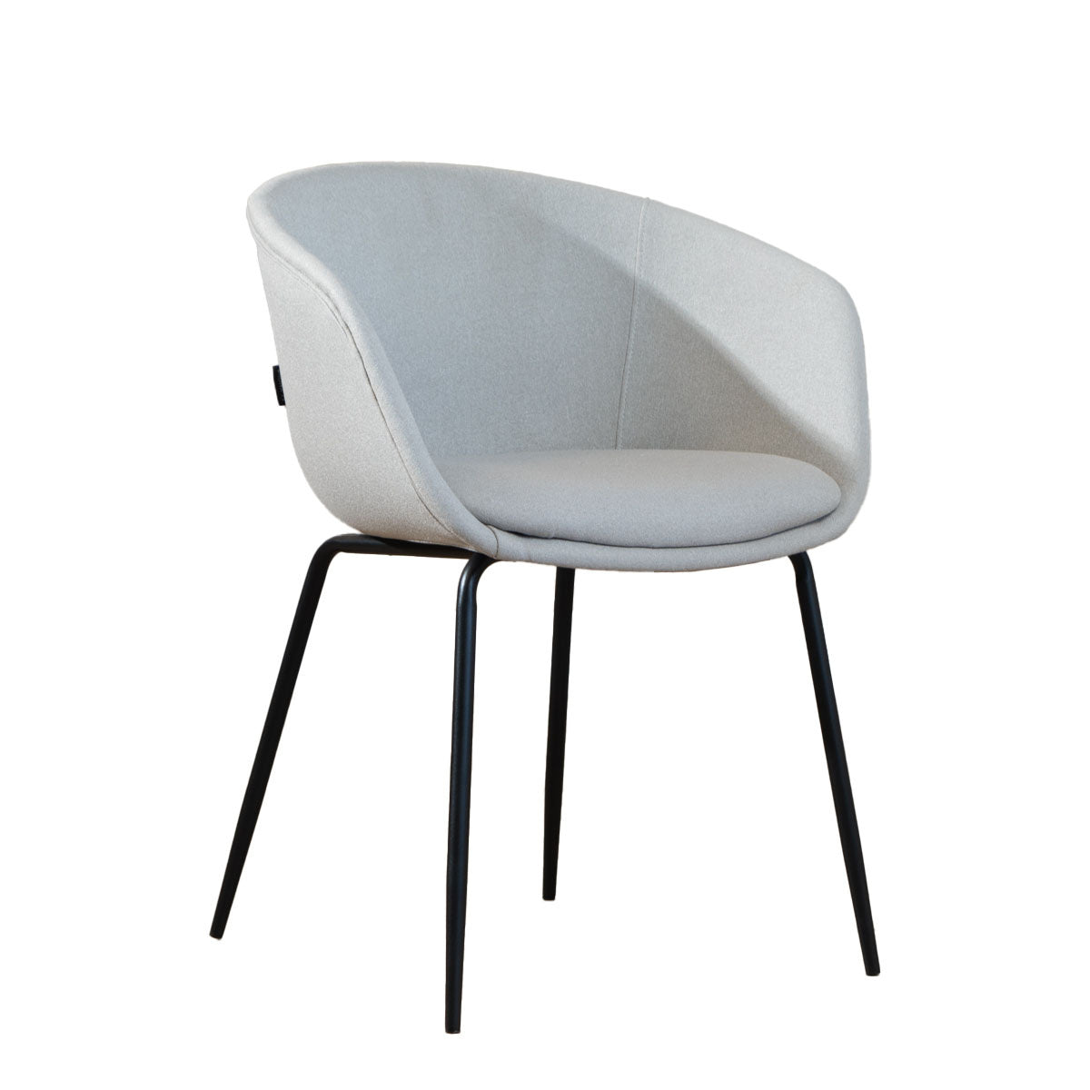 Scandinavian dining room chair Ole gray recycled fabric Recycled polyester