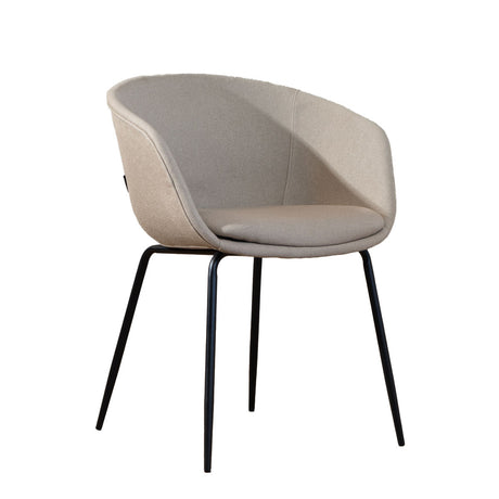 Scandinavian dining room chair Ole taupe recycled fabric Recycled polyester