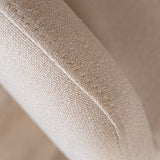 Scandinavian dining room chair on wheels Runa recycled fabric off white - image 3