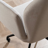 Scandinavian dining room chair on wheels Runa recycled fabric gray - image 7