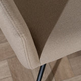 Scandinavian dining room chair on wheels Runa recycled fabric taupe - image 7