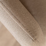 Scandinavian dining room chair on wheels Runa recycled fabric taupe - image 3