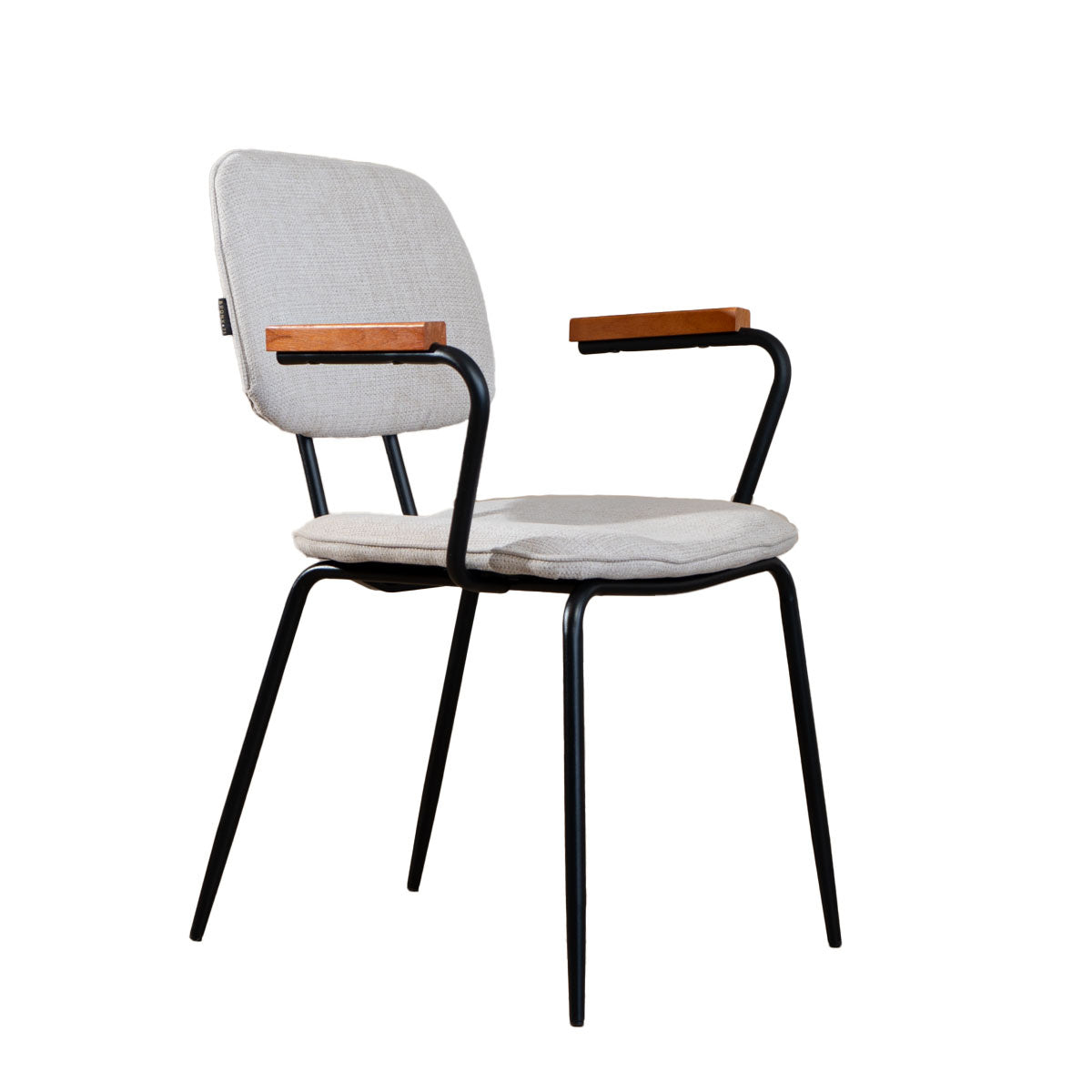 Scandinavian dining room chair Oskar beige recycled fabric Recycled polyester